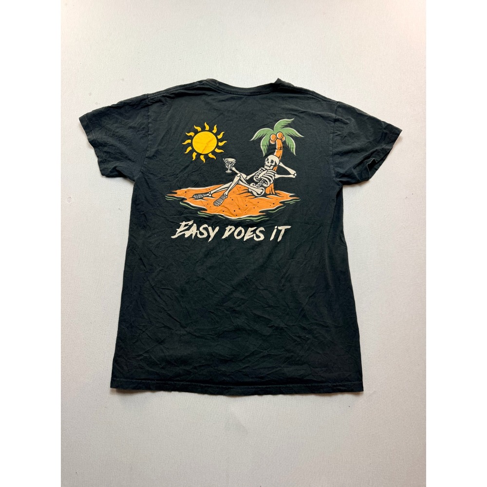 Bowery Supply Co Graphic T-Shirt Mens Medium Black Excellent Easy Does It Tee
